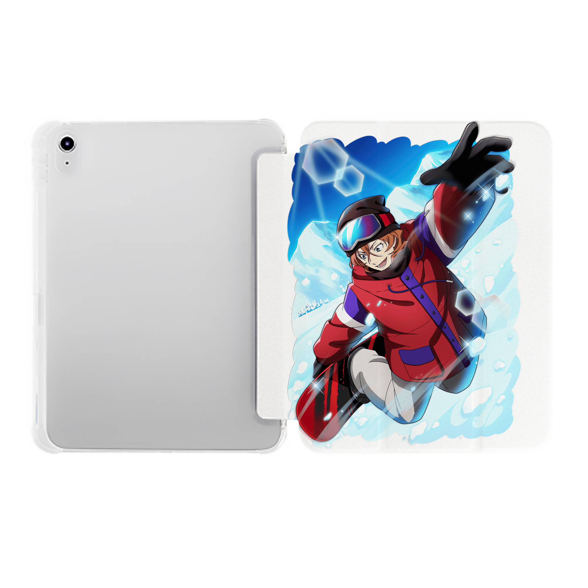 （画像用） 文豪ストレイドッグス Bungo Stray Dogs IPad ケース ペン収納付き 三つ折りスタンド PUレザー×シリコン 対応機種9.5/10.5/10.9インチ